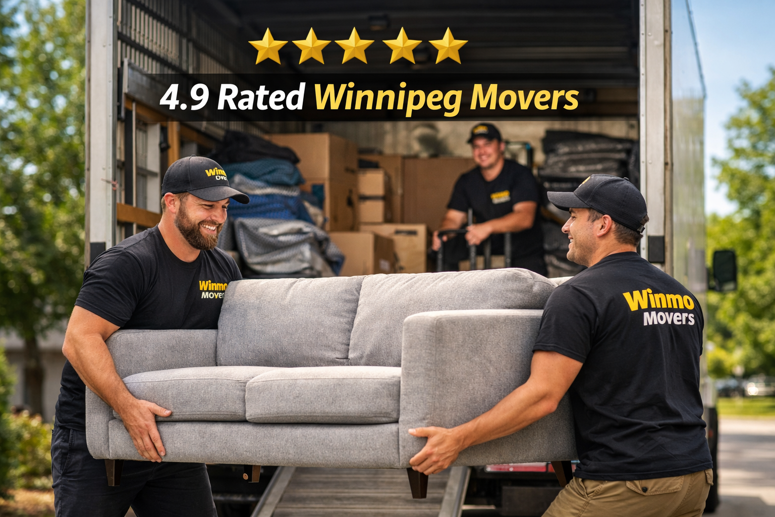 Winnipeg movers loading a truck safely